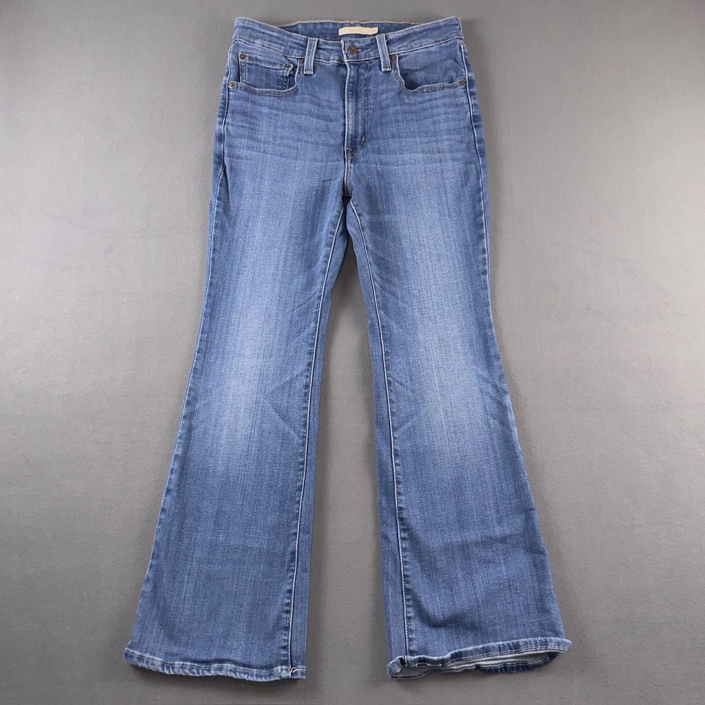 Levis 726 High Rise Flare Jeans Womens 30x30 Blue Denim A3410-0004